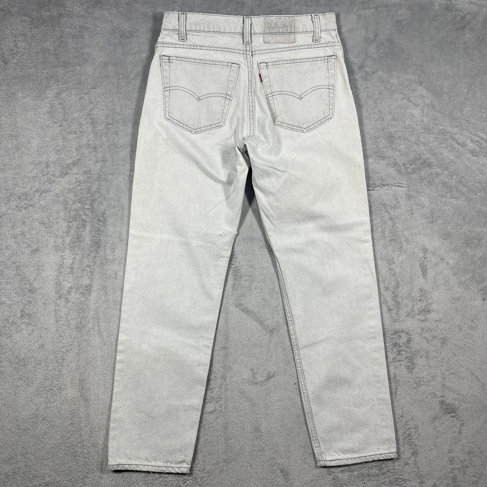 Levis 506 Jeans Mens 32(30)x32(30) White Distressed USA Vintage Straight Leg - Picture 13 of 16